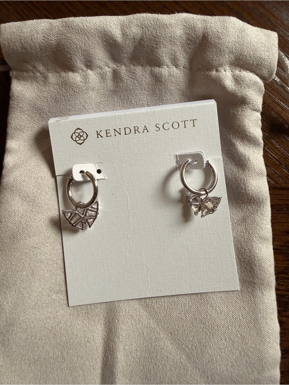 Kendra Scott Silver Butterfly Hoop Earrings